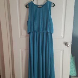 Teal maxi dress size large